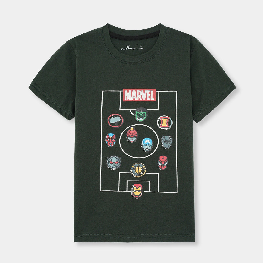 Premium Quality Boys Green 'Marvel' Summer Suit with Black Shorts