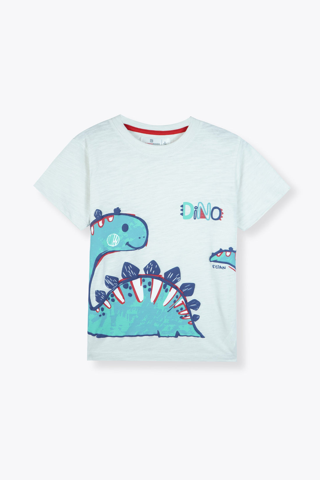 Premium Quality "Dino" Printed Boys Summer Suit with Navy Shorts