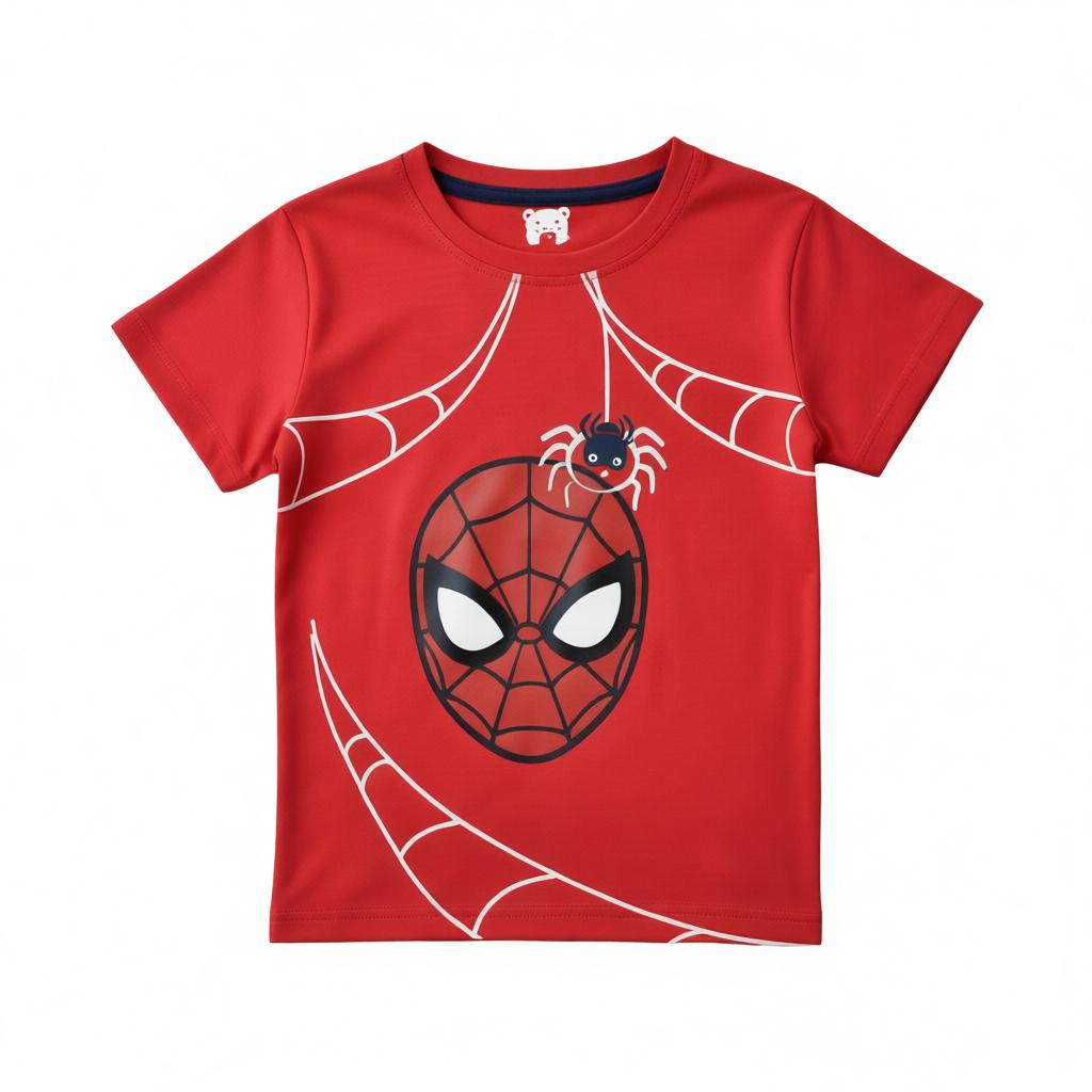 Red Spiderweb Summer Coord Set (2-Piece)