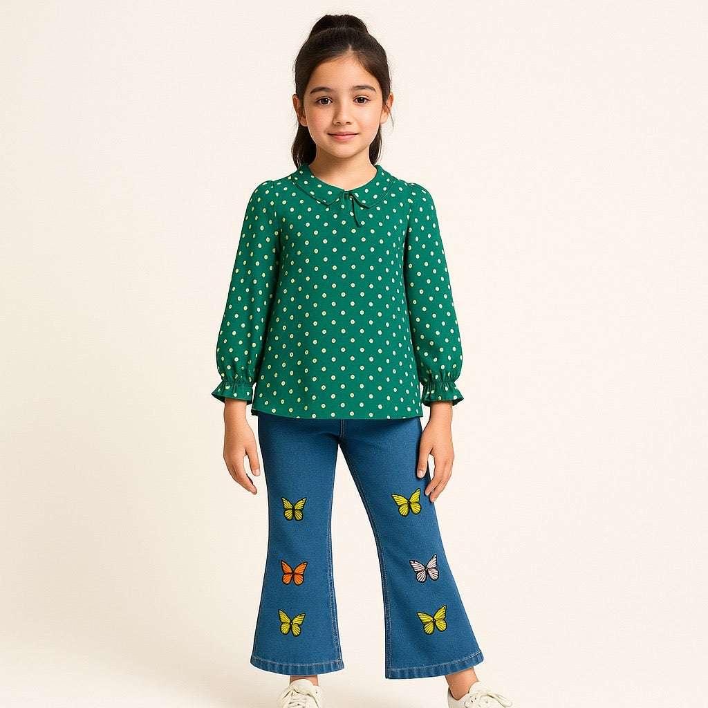 Polka Dot Princess Chiffon Top – Adorable Style for Your Little One! Signature Collection
