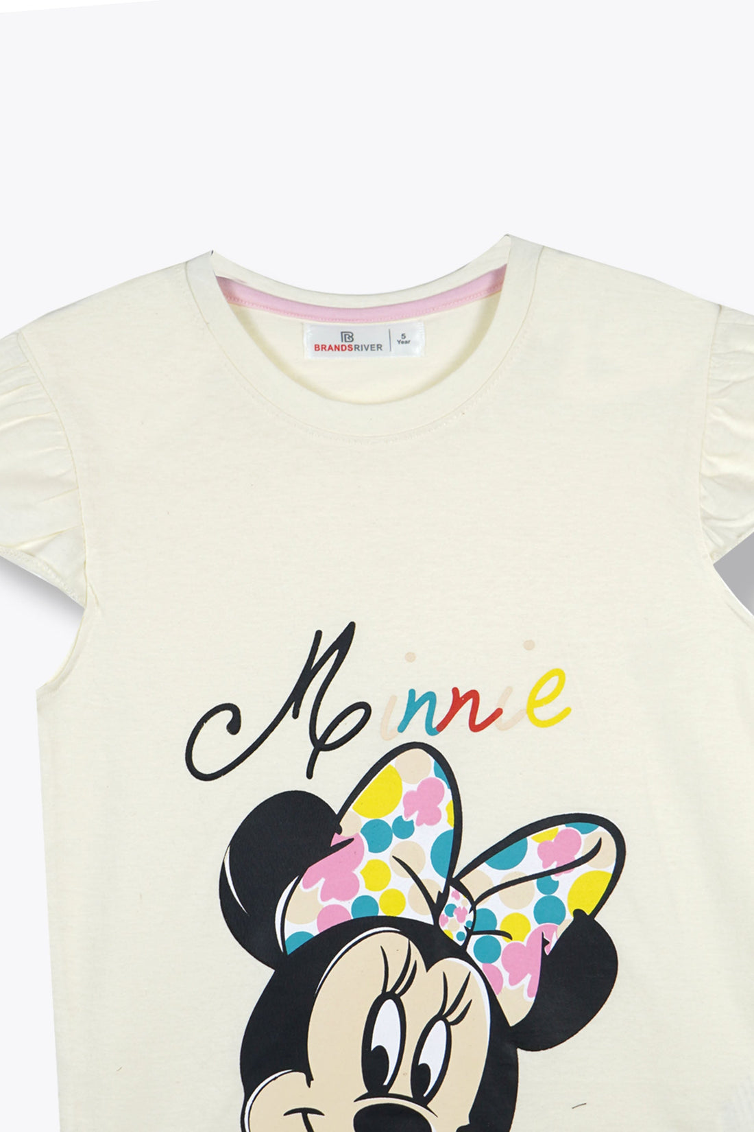 Premium Quality "Minnie Mouse" Printed Girls Summer Suit with Maroon Trousers