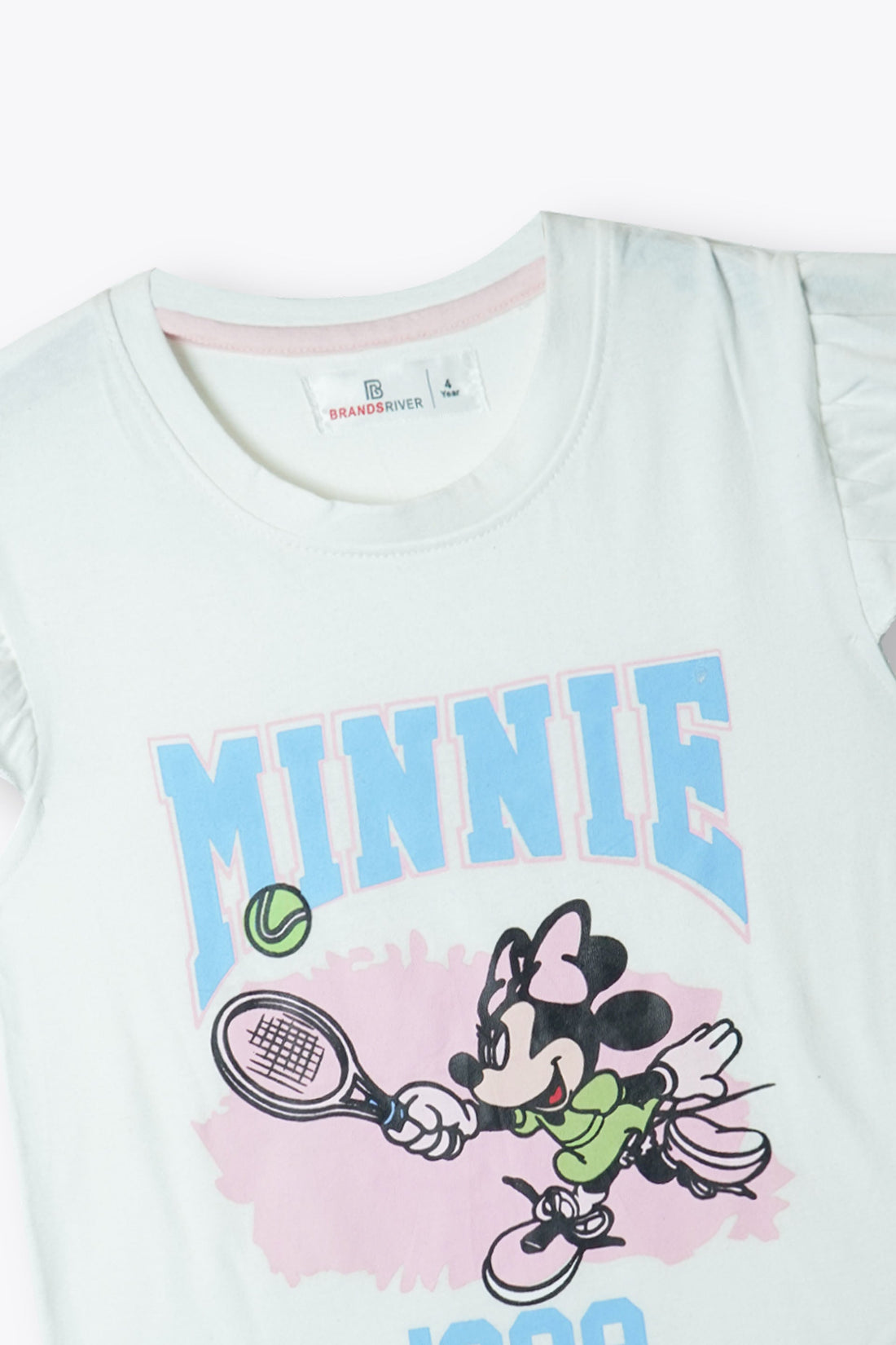 "Minnie Mouse" Graphic Printed Girls Summer Suit with Pink Trousers