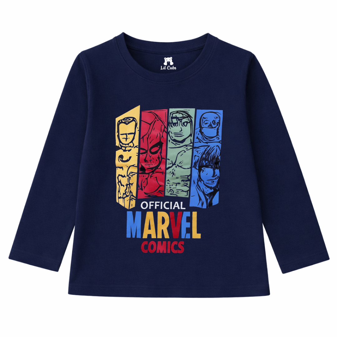 Marvel Navy Blue Summer Coord Set (2-Piece)