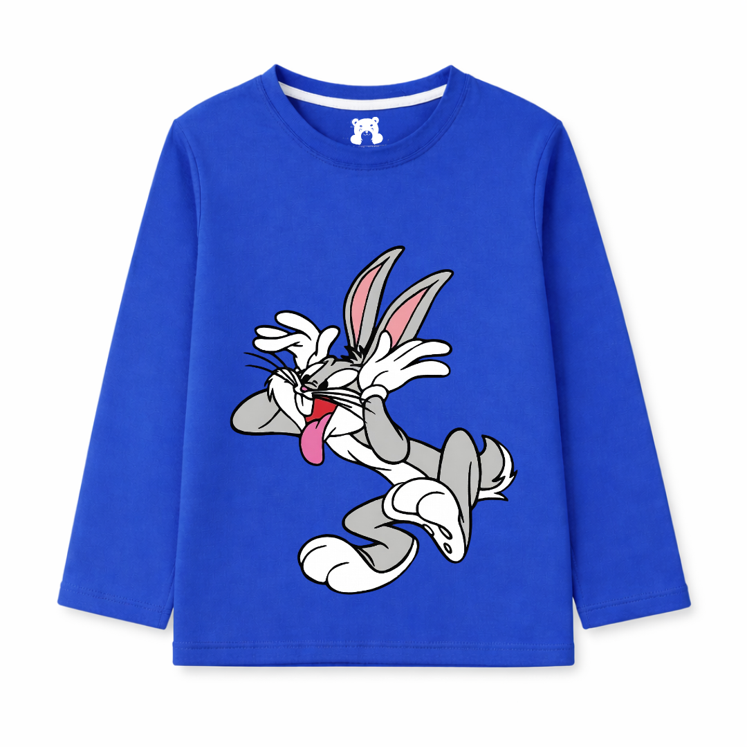 Blue Bugs Bunny Print Summer Coord Set 2-Piece for Kids | Jersey Cotton Fabric | Lil' Cubs