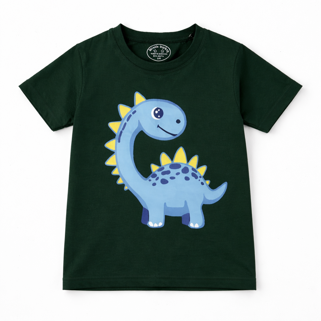 Dark Green Dino Summer Coord Set 2-Piece for Boys (Ages 1–12)