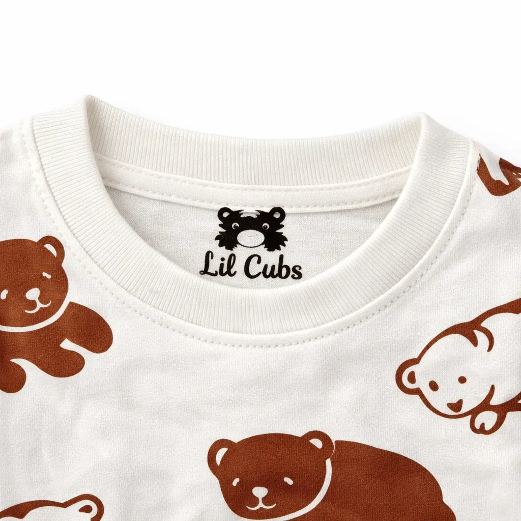 Bear Print Summer Coord Set (2-Piece)