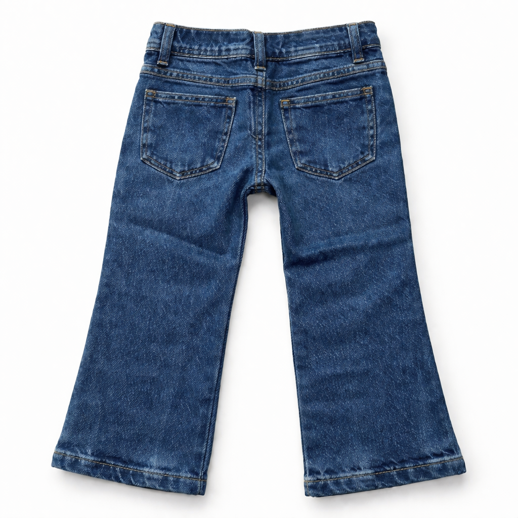 Girls Dark Indigo Minnie Embroidered Denim Jeans