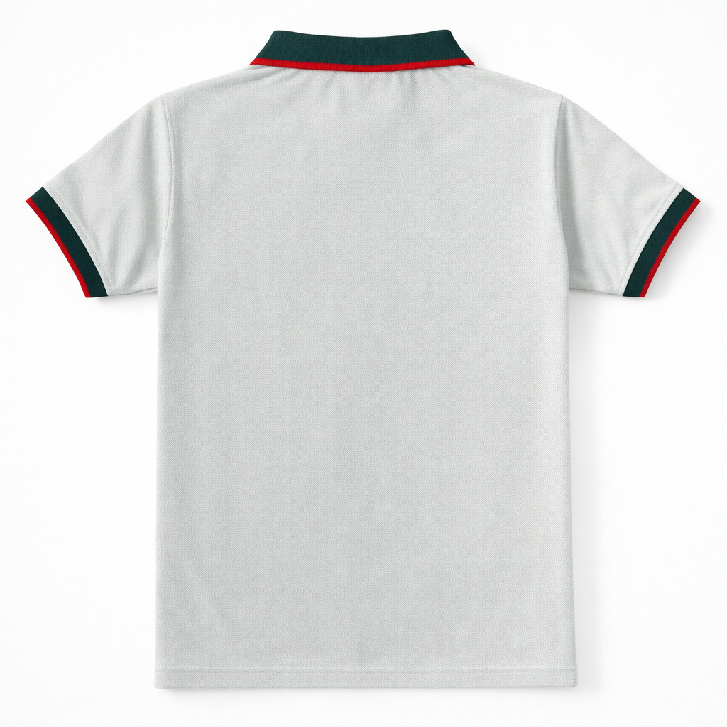 Light Green Polo T-Shirt with Green & Red Lining