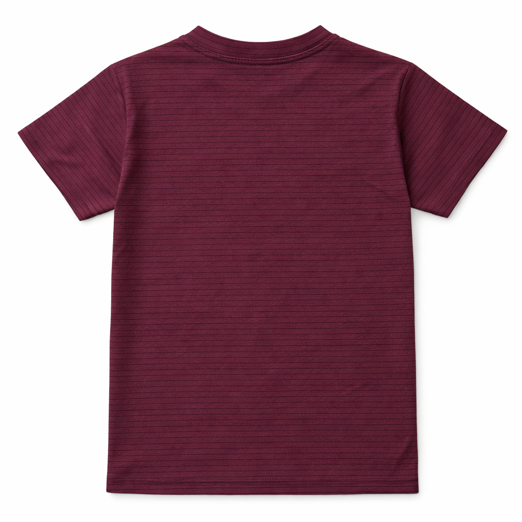 Maroon T‑Shirt with Black Lining