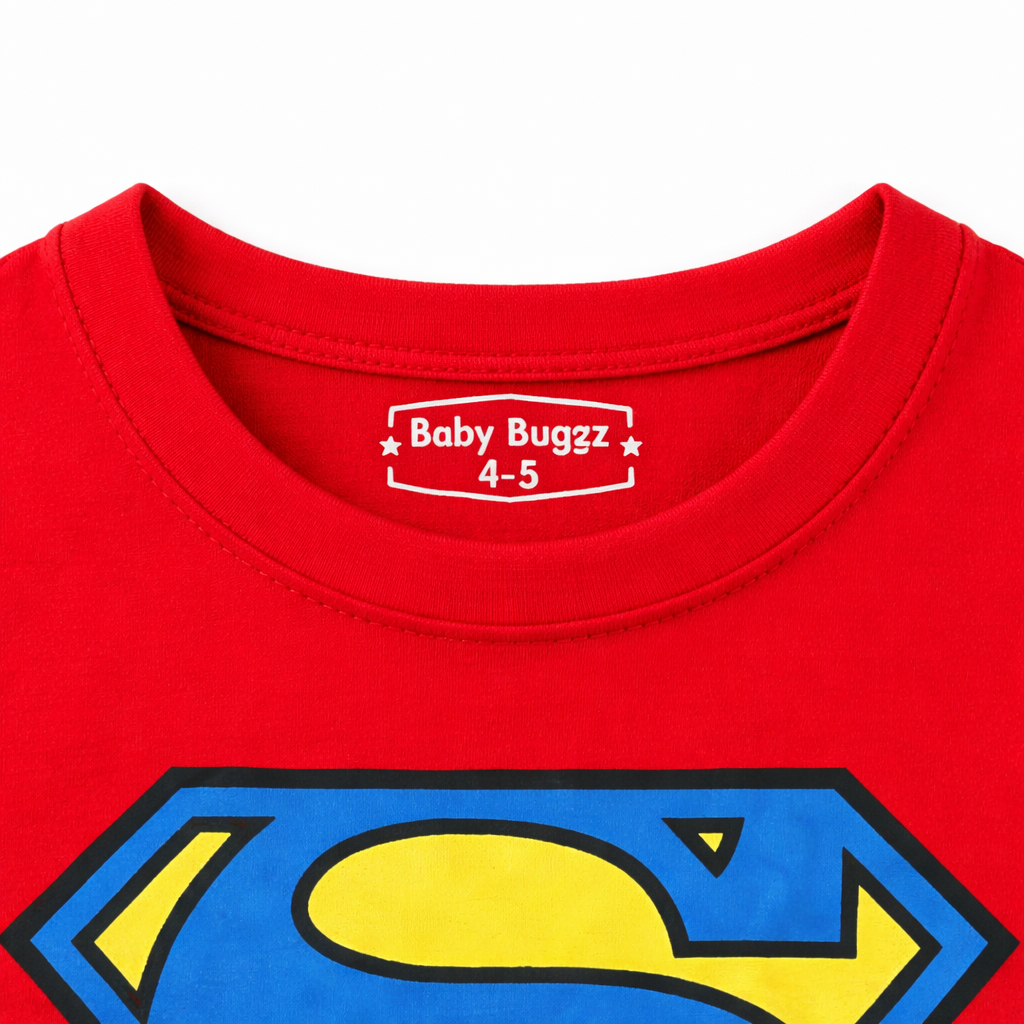 Red Superman Summer Coord Set (2-Piece)