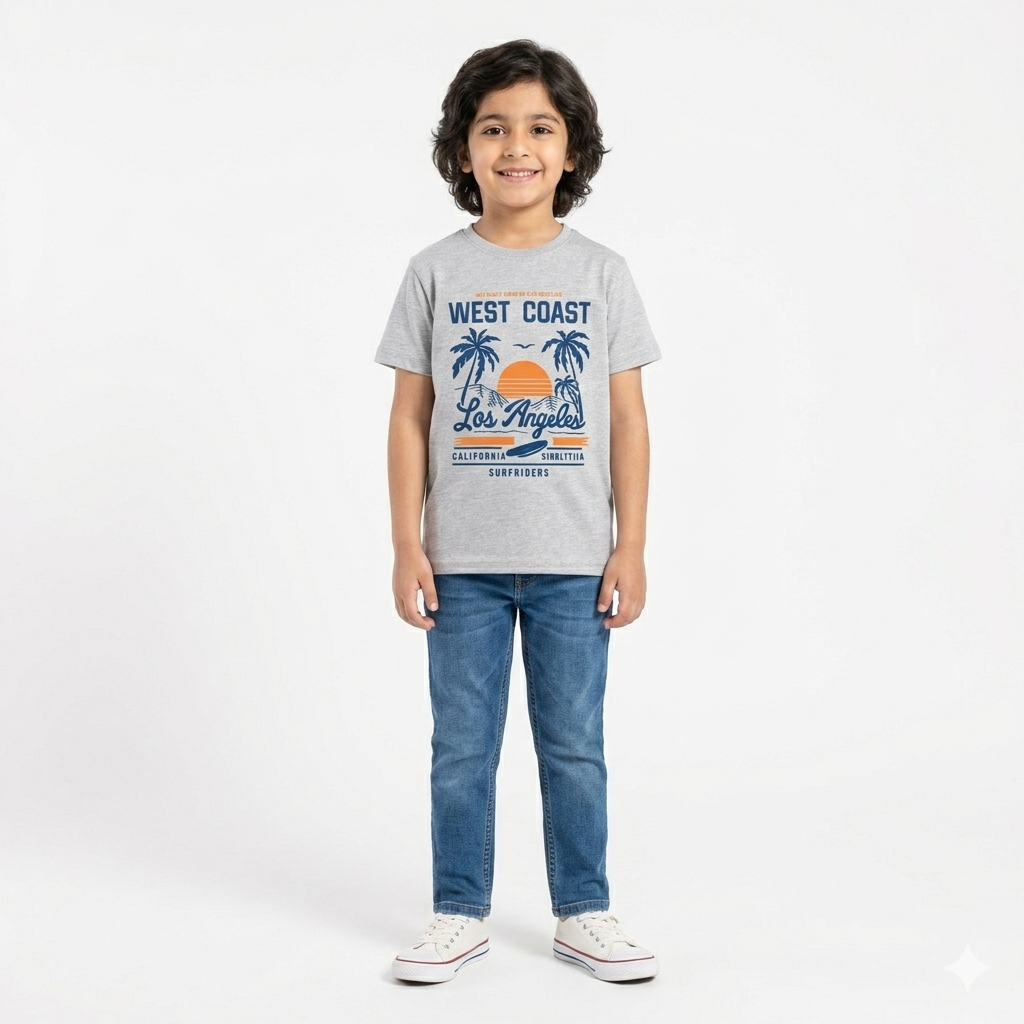 Grey los Angles T‑Shirt