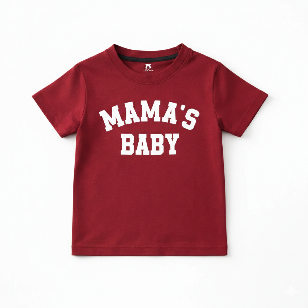 Mama's Baby Maroon Summer Coord Set (2-Piece)