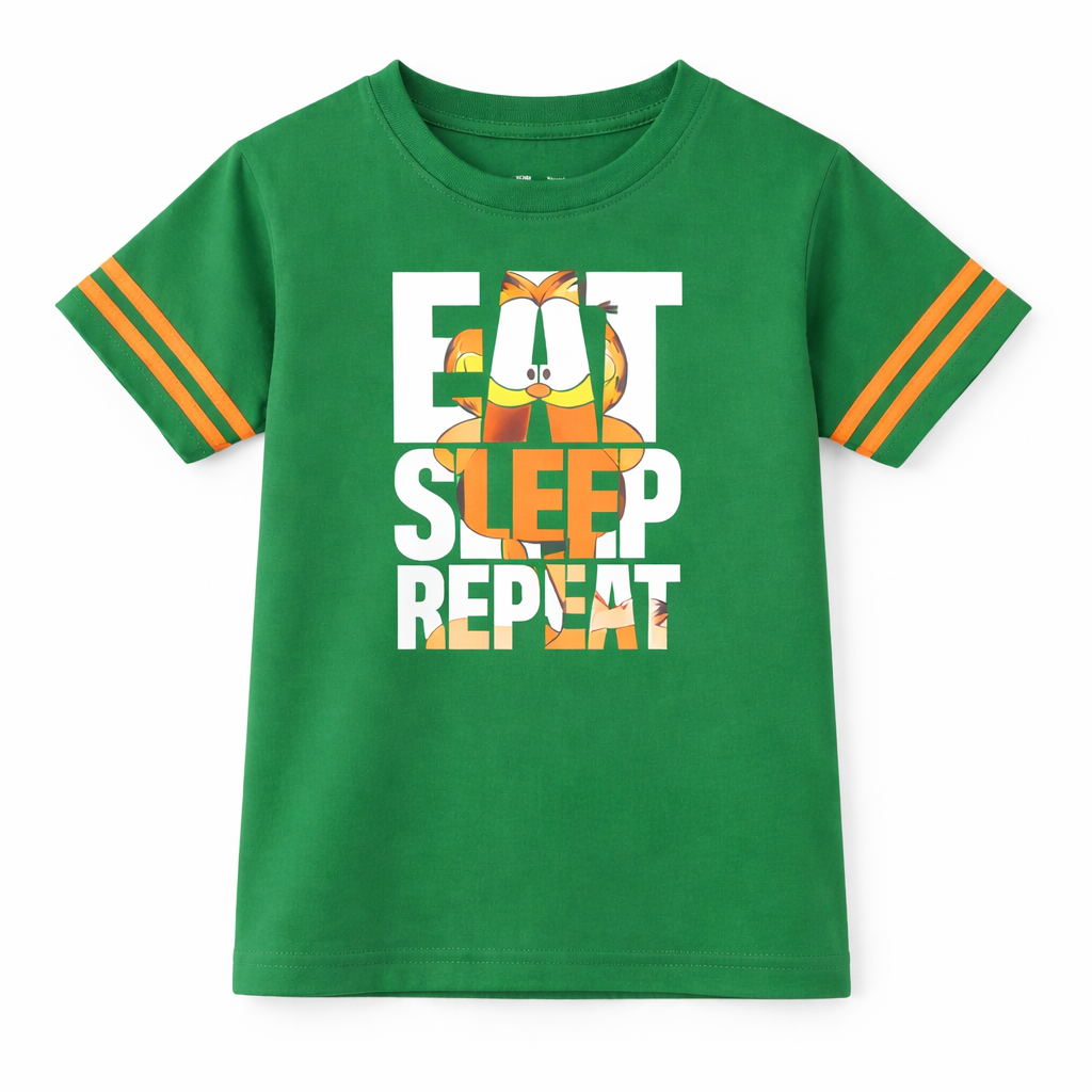 Green Summer Coord Set 2-Piece | EAT SLEEP REPEAT Print | Lil' Cubs
