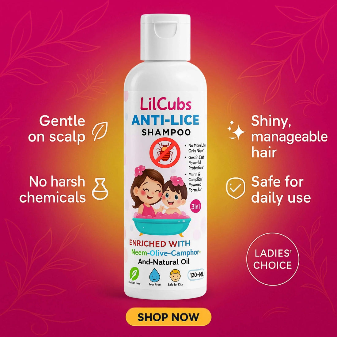 LilCubs Anti-Lice Shampoo (120 ml)