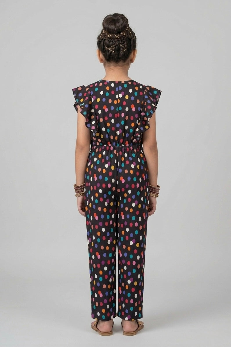 Premium Quality All-Over printed Soft Cotton Frill Jumpsuit
