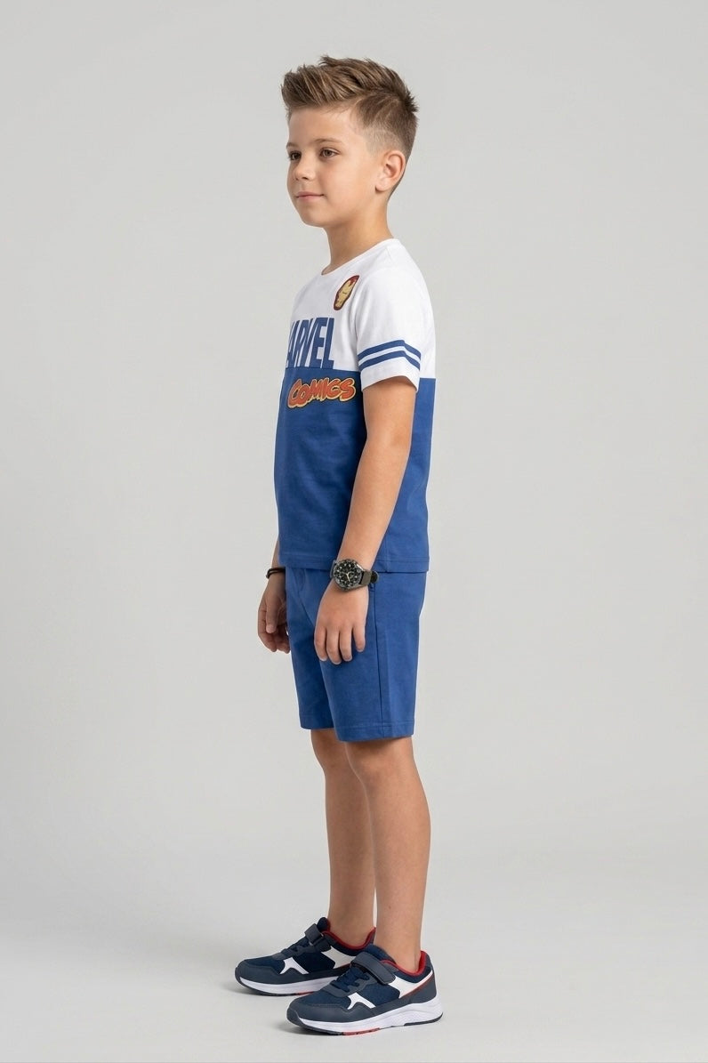 Premium Quality "Marvel" Printed Summer  Suit For Boys
