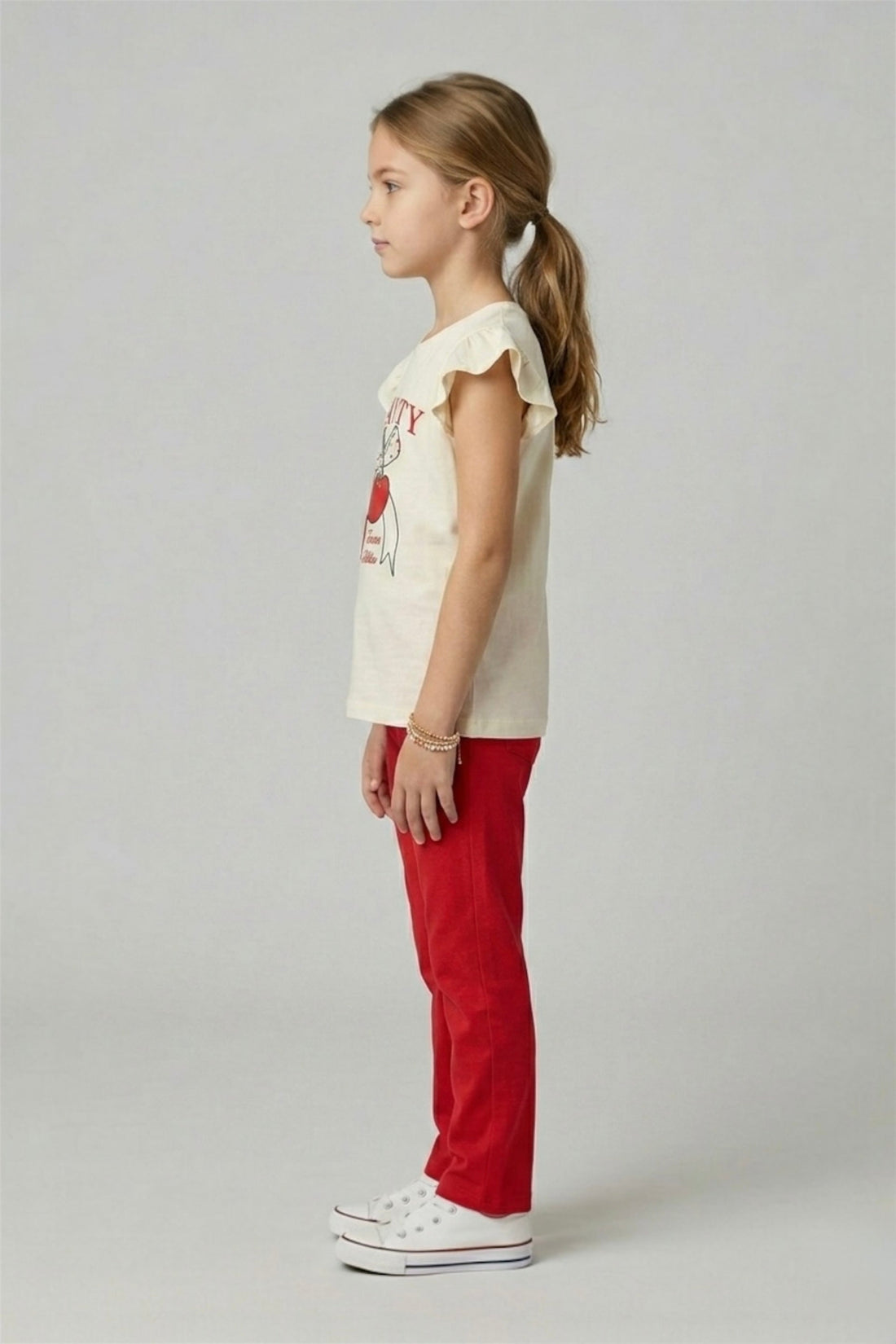 Girls Premium Quality "Girls Beauty" Printed Summer Suit
