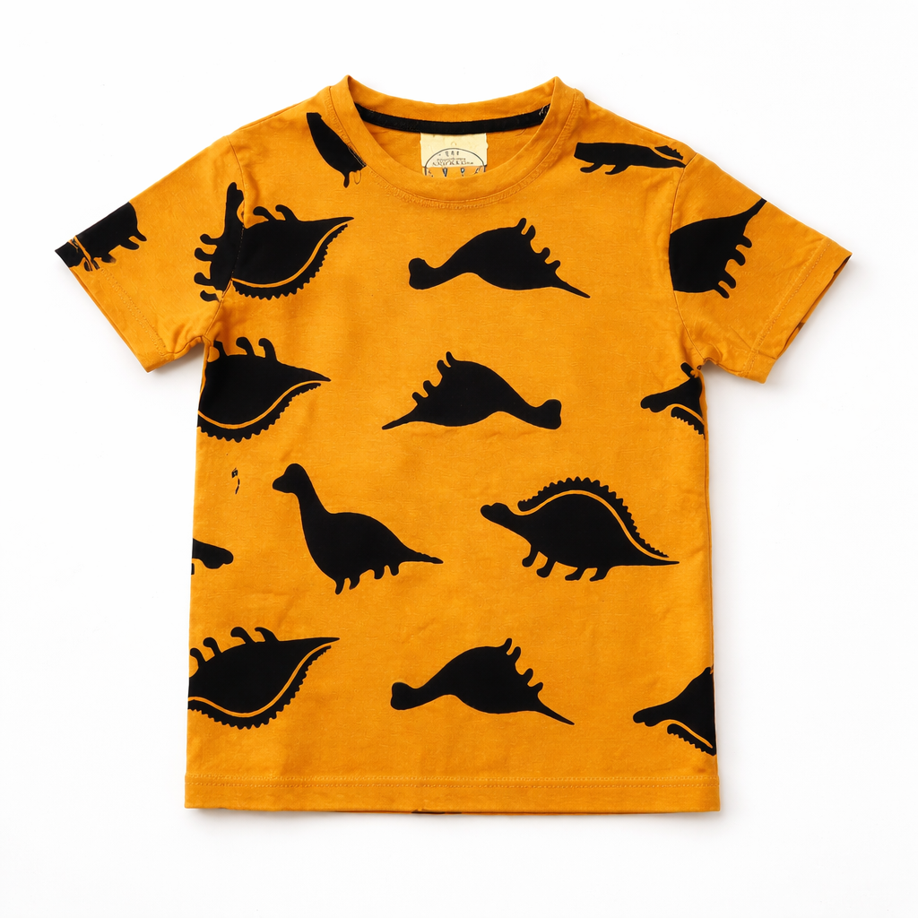 Mustard Dino Summer Coord Set (2-Piece)