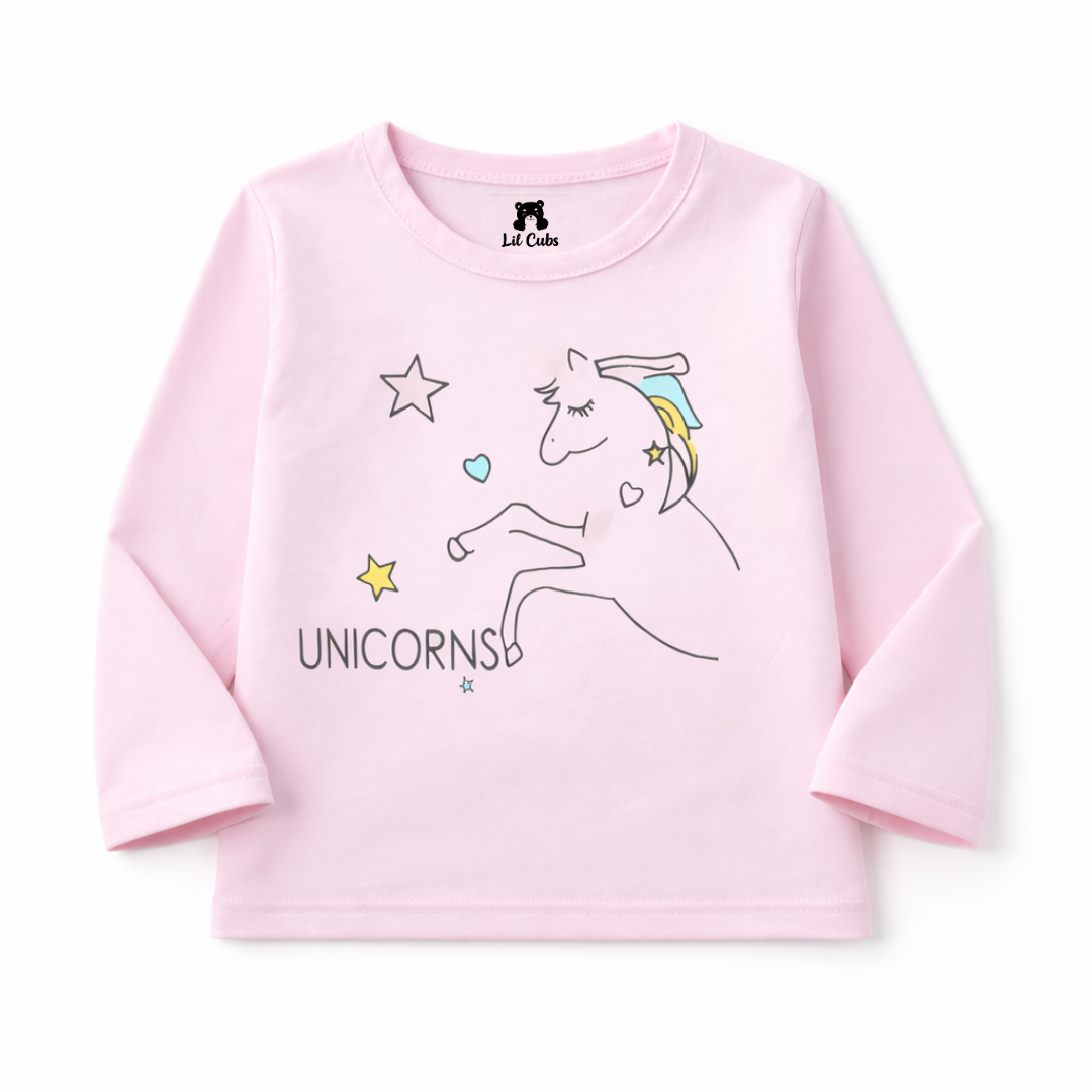 Light Pink Unicorn Summer Coord Set (2-Piece)