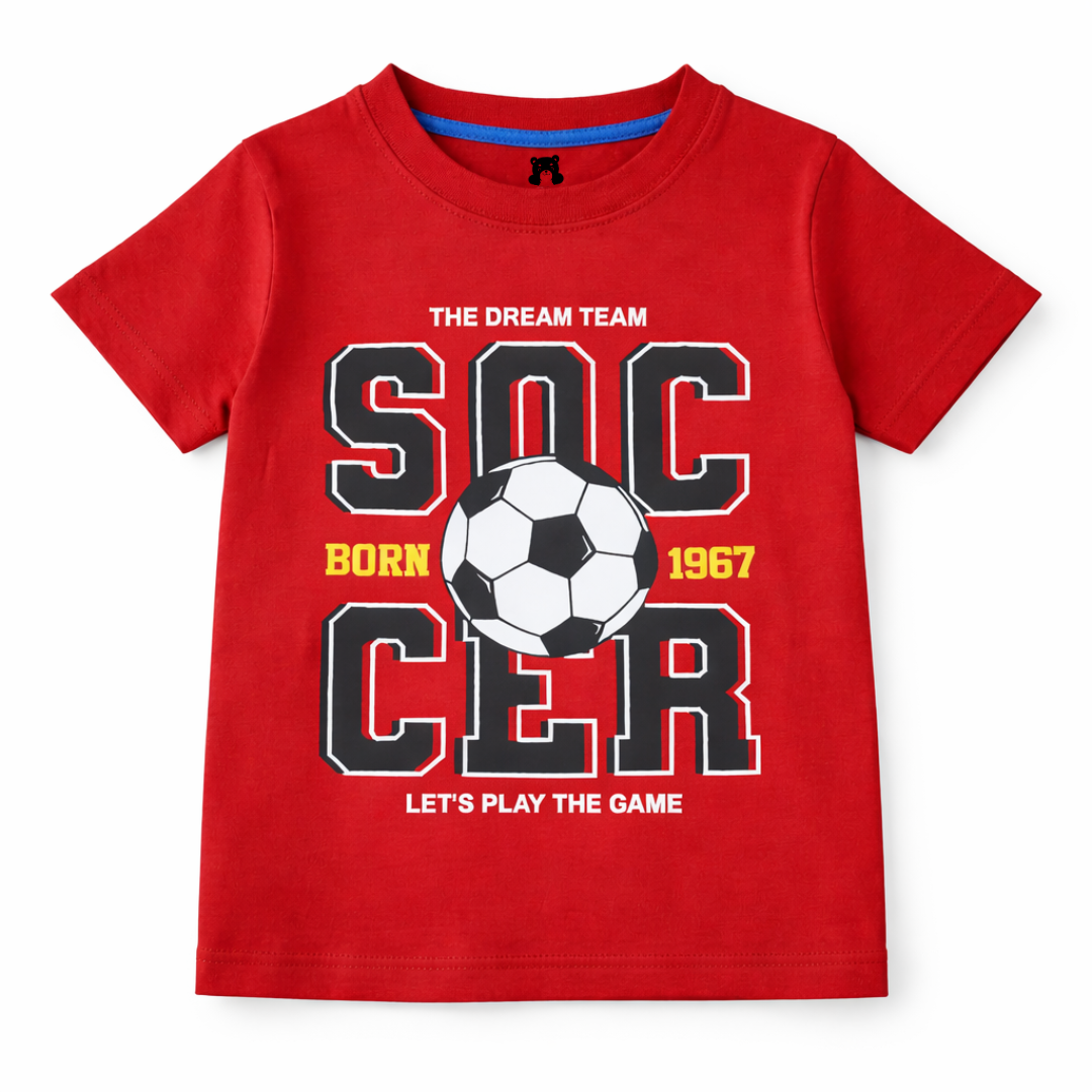 Red Soccer Summer Coord Set (2-Piece)
