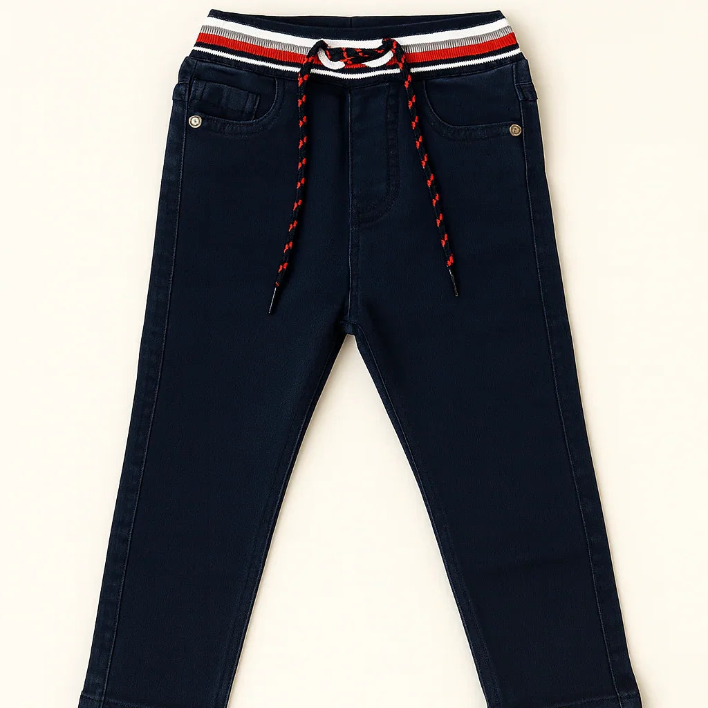 Round Elastic Denim Jeans