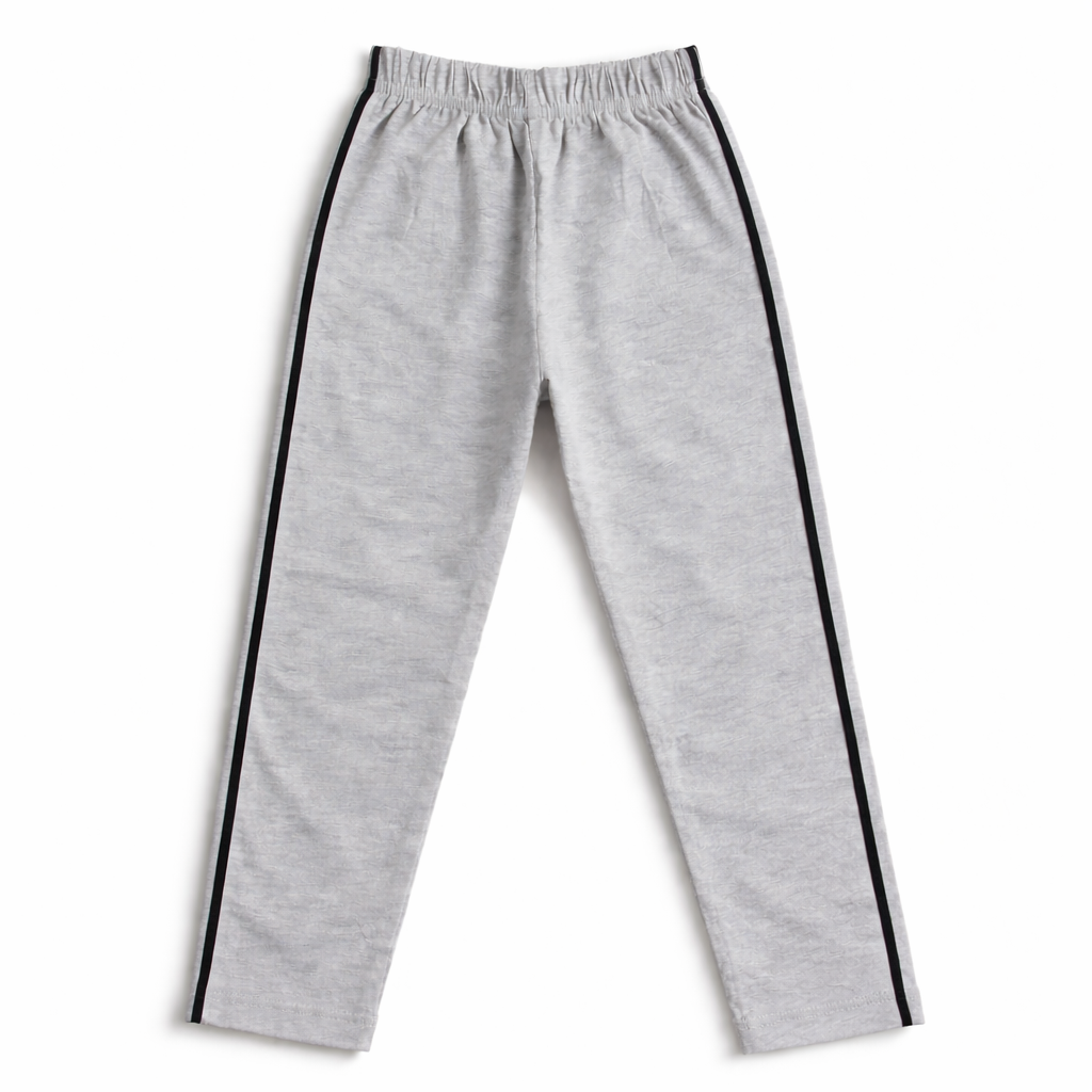 Boys Cotton Trousers with White Stripes (Different Shades)